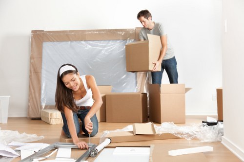 Removal team working on a residential move in Leyton