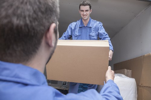 Moving van ready for a residential move in Leyton