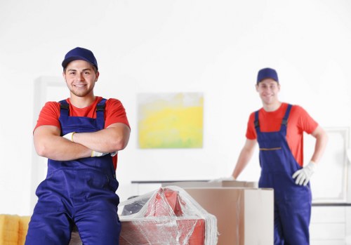 Local removals team planning a move in Leyton street