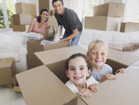 Commercial move planning in Leyton with boxes and office items
