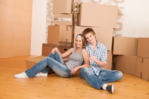 Packing and loading a moving truck for a Leyton customer