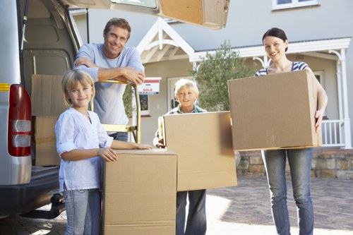Packed moving truck for East London relocation