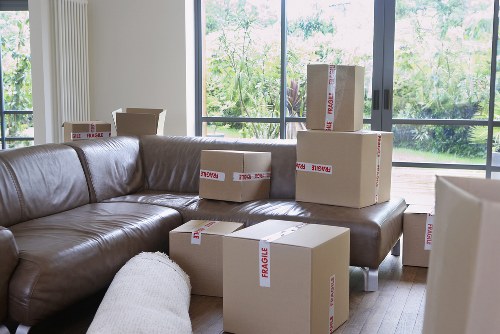Furniture being loaded into a local moving van in Leyton